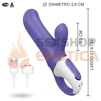 Vibrador estimulador de clitoris con 2 motores y 12 intensidades